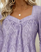 Square Neck Lace Underarm Top