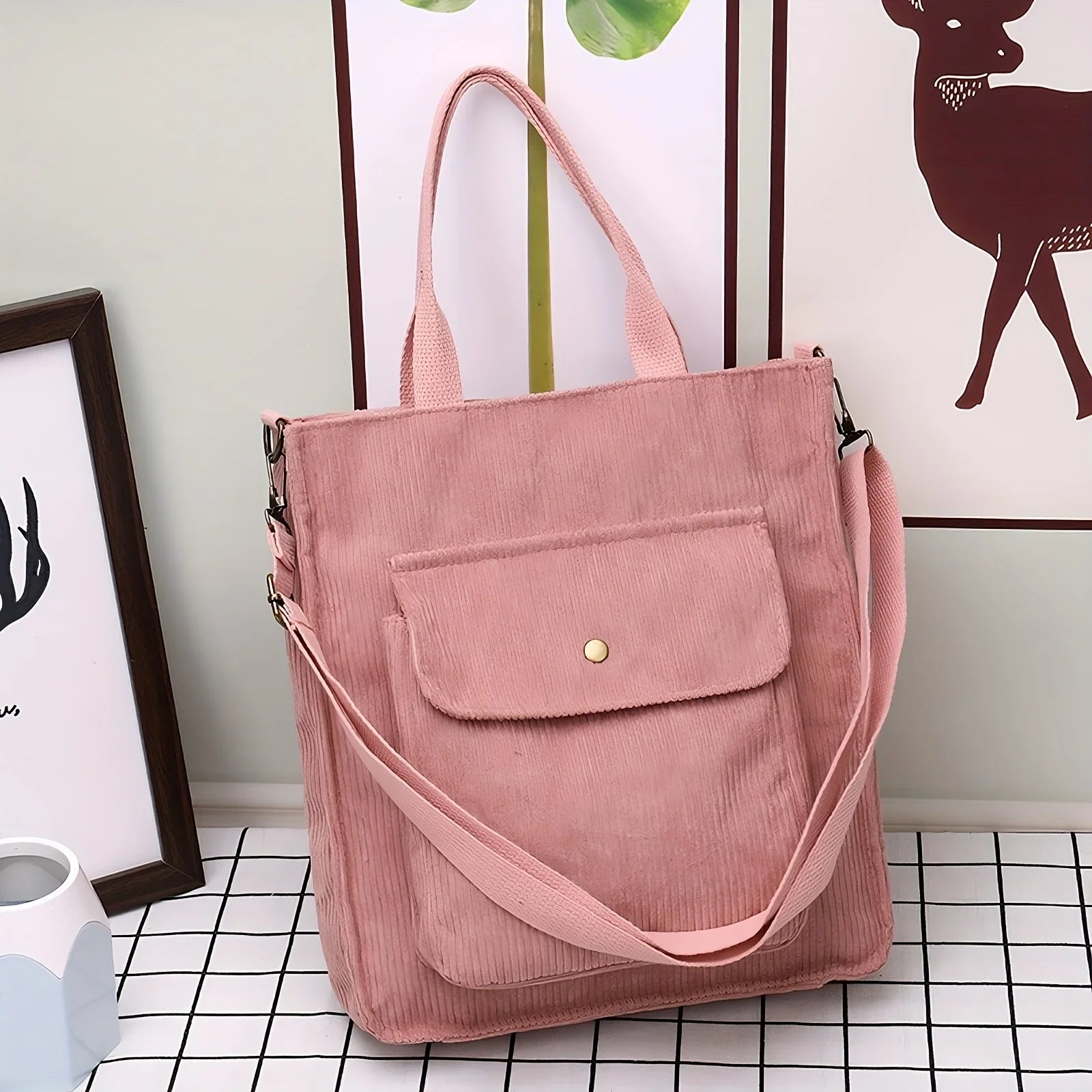 Harriet Corduroy Day Tote