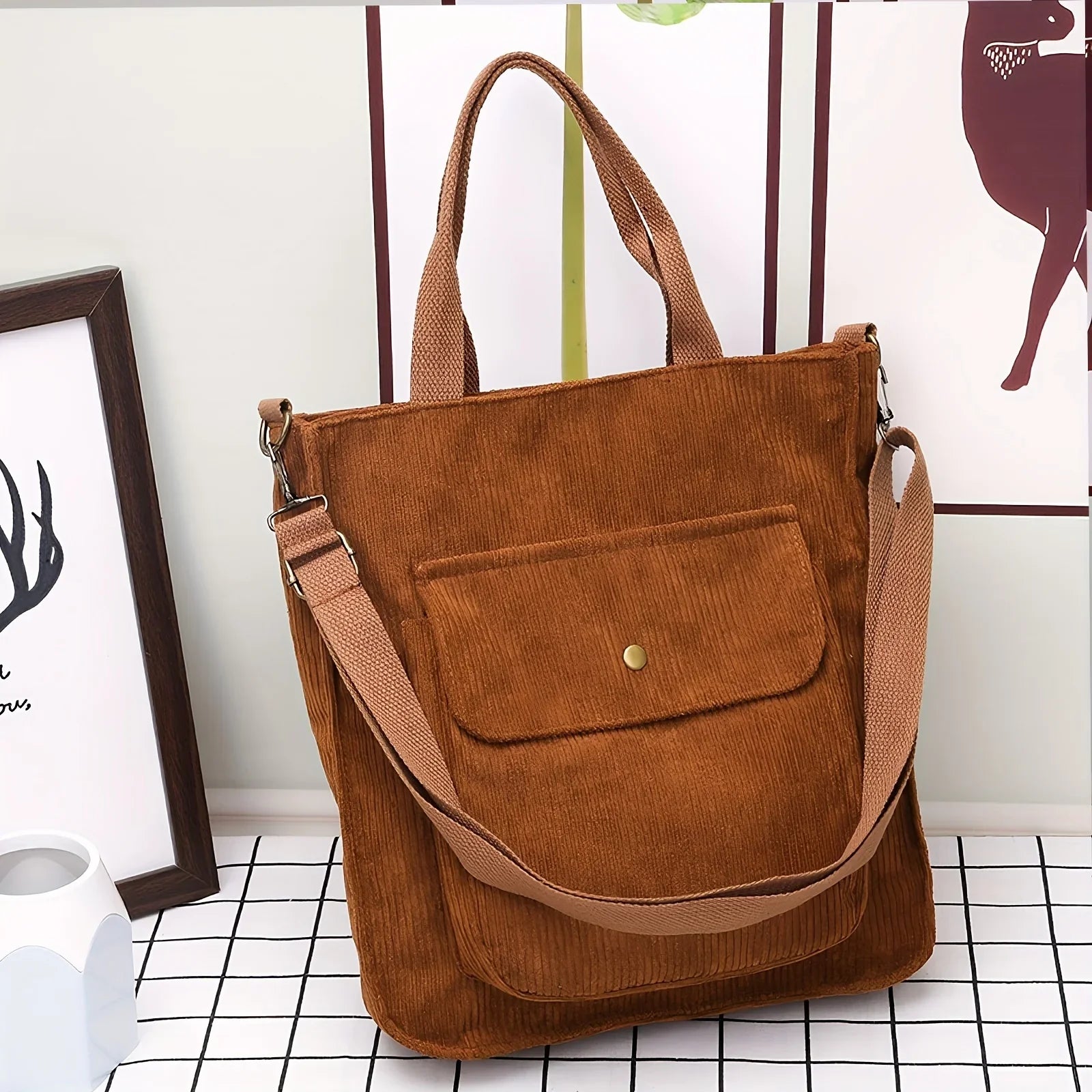 Harriet Corduroy Day Tote